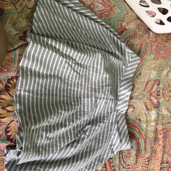 grey striped skater skirt - Picture 4 of 4